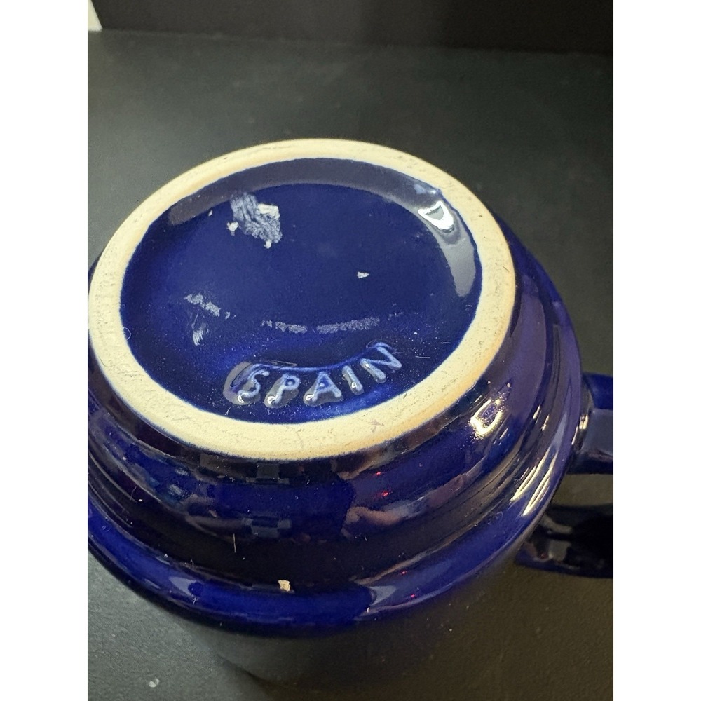 Vintage Disneyland Gold Logo Navy Coffee Mug - Made in Spain - Picture 3 of 3